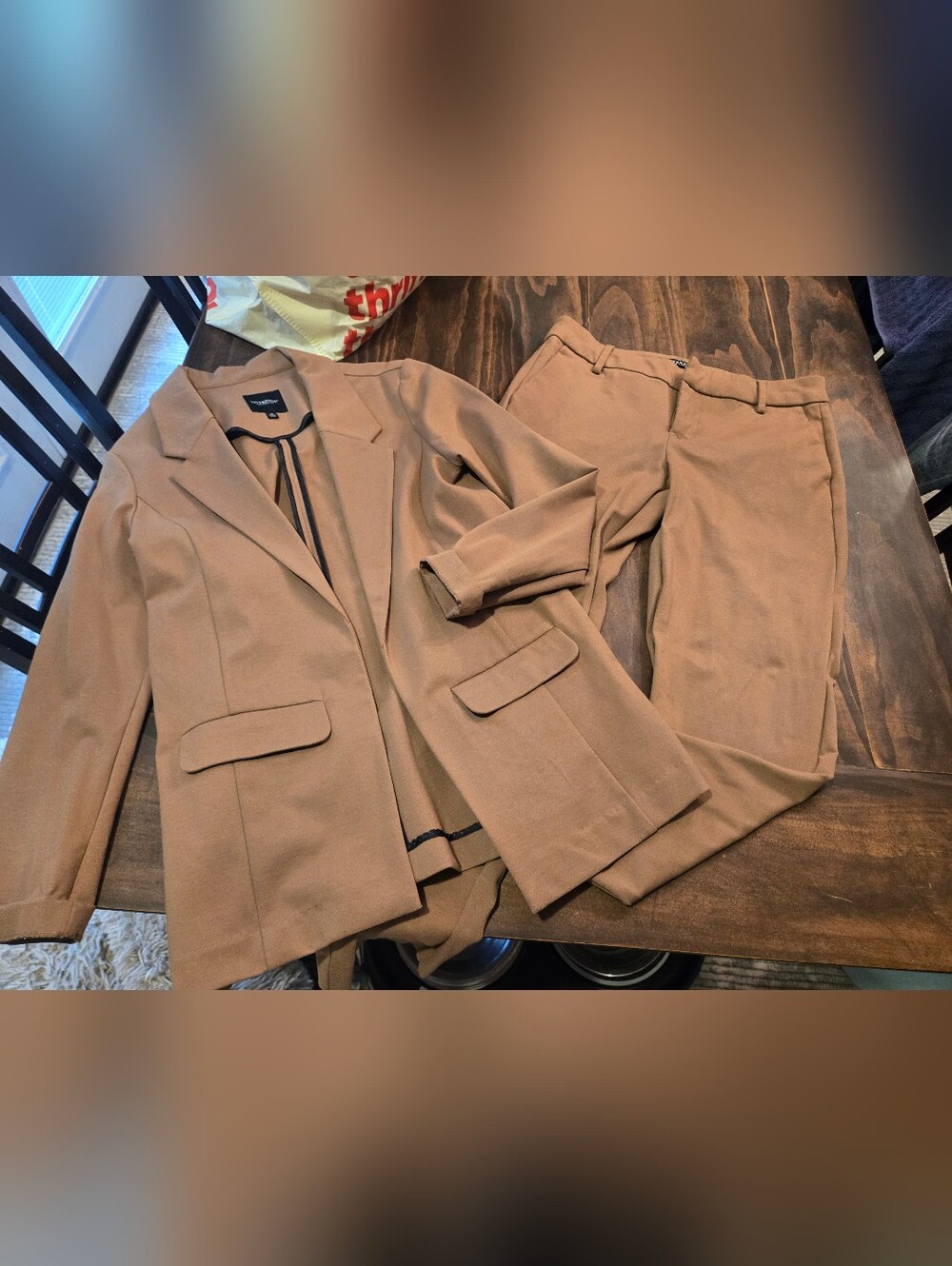 Liverpool Men's Camel Blazer & Matching Trousers Medium 6/28